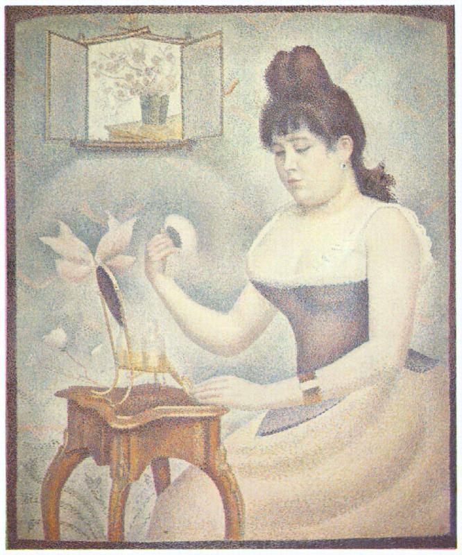 Georges Seurat Die Frau mit der Puderquaste oil painting picture